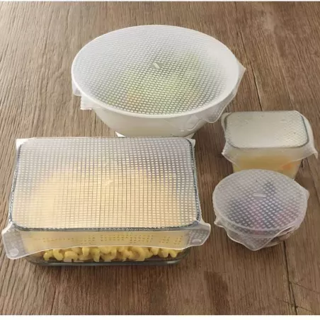 Cobertor de Silicon Estirable, Set de 2 Piezas de 26 x 26 Centimetros NORPRO 529