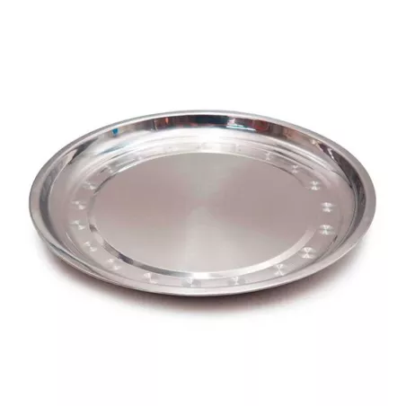 Bandeja Redonda de Acero Inoxidable de 30 Centimetros TIPS HOK-040-2