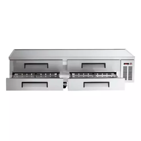 Base Refrigerada 4 Gavetas de Acero Inoxidable 184 Centimetros U-STAR CB72-HC