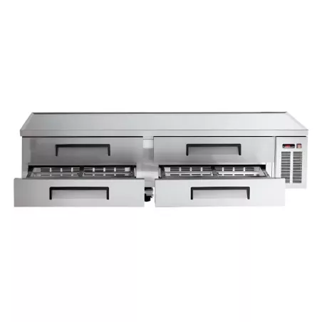 Base Refrigerada 4 Gavetas de Acero Inoxidable 184 Centimetros U-STAR CB72-HC