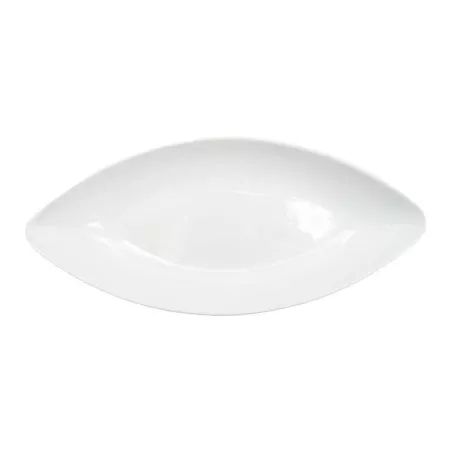 Plato de Hoja Turin de Ceramica de 14.4 x 6.5 x 1.8 Pulgadas MASTER CHEF WT1227