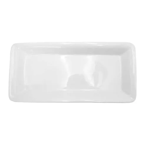 Plato Rectangular Turin de Ceramica de 17.3 x 8.2 x 1.5 Pulgadas  MASTER CHEF WT1236