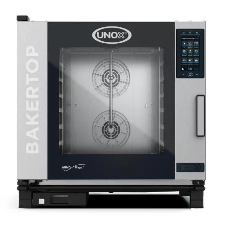 Horno Bakertop Electrico para 5 Bandejas de 65 x 45 Centimetros UNOX XEBC-06FS-EPRM-AL