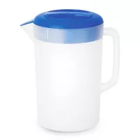 Pichel para Agua de Polipropileno Transparente con Tapa Azul de 5000 Mililitros MASTER CHEF 1050