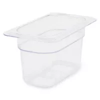 Bandeja de Policarbonato Transparente de 1/9 x 6 Pulgadas MASTER CHEF 2196