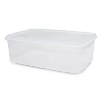 Contenedor Hermetico Rectangular de Polipropileno para 15 Litros  de 44 x 30 x 14 Centimetros  MASTER CHEF 601(AAA-2)