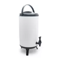 Thermo para Servir Redondo de 12 Litros de Color Blanco KAFECO B5012B