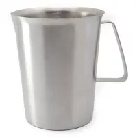 Taza para Medir de Acero Inoxidable Plateado de 2000 Mililitros MASTER CHEF ICC001