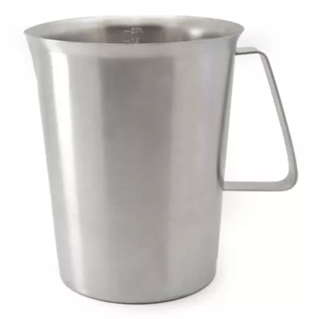 Taza para Medir de Acero Inoxidable Plateado de 2000 Mililitros MASTER CHEF ICC001