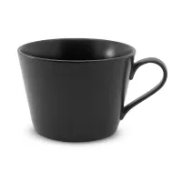 Taza Leave de Porcelana 220 Mililitros Negro Arenoso ARNI C0981-J09