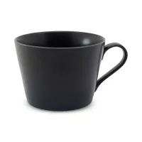 Taza Leave de Porcelana 220 Mililitros Negro Mate ARNI C0981-25