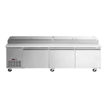 Mesa Refrigerada para Preparacion de Pizza de Acero Inoxidable 3 Puertas 93 Pulgadas U-STAR PICL3-E-HC
