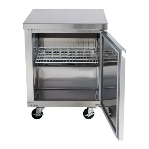 Mesa Undercounter Refrigerada 1 Puerta de Acero Inoxidable 27 Pulgadas U-STAR UUC-27R-E-HC