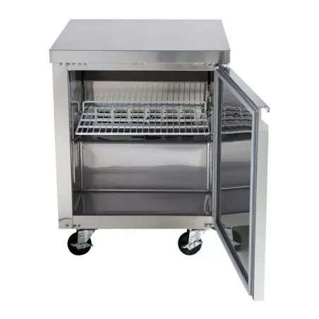Mesa Undercounter Refrigerada 1 Puerta de Acero Inoxidable 27 Pulgadas U-STAR UUC-27R-E-HC