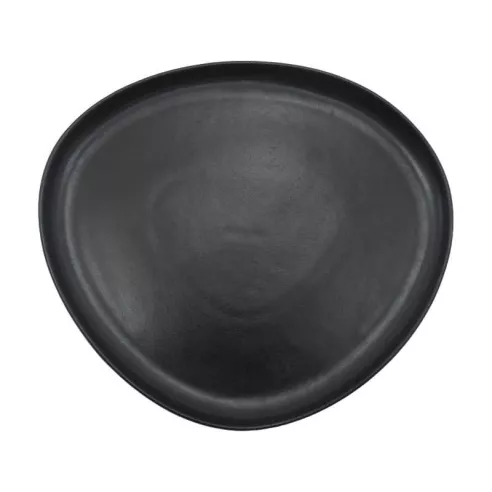 Plato Triangular Coupe de Porcelana 9.5 Pulgadas Negro Arenoso ARNI C1409-J09