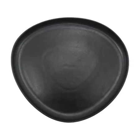 Plato Triangular Coupe de Porcelana 9.5 Pulgadas Negro Arenoso ARNI C1409-J09