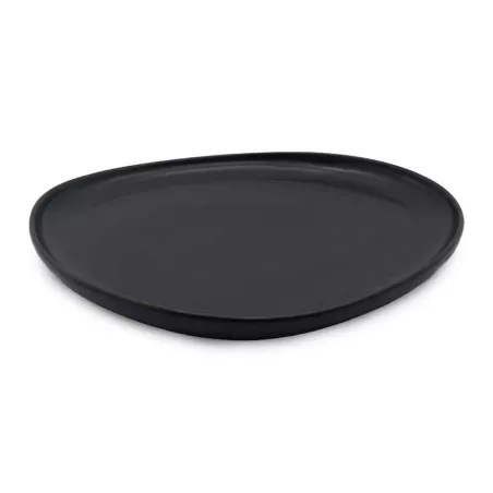 Plato Triangular Coupe de Porcelana 9.5 Pulgadas Negro Arenoso ARNI C1409-J09