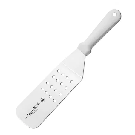 Espatula Perforada de 8 x 3 Pulgadas de Mango de Color Blanco CUTLERY PRO GS-30502-200H-WH101-CP-CP
