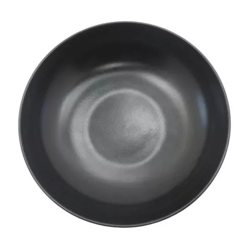 Plato Redondo Coupe Hondo de Porcelana 10 Pulgadas Negro Arenoso ARNI C1462-J09