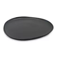 Plato Triangular Coupe de Porcelana 11 Pulgadas Negro Mate ARNI C1410-25 2