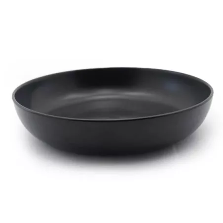 Plato Redondo Coupe Hondo de Porcelana 10 Pulgadas Negro Mate ARNI C1462-25