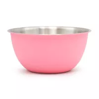 Bowl de Acero Inoxidable de 16 Centimetros de Color Rosado TIPS HOK-037-1