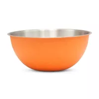Bowl de Acero Inoxidable de 24 Centimetros de Color  Anaranjado TIPS HOK-037-5