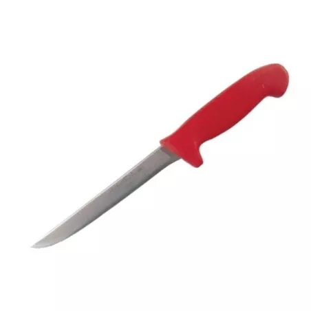 Cuchillo para Deshuesar de Hoja Delgada Recta de 6 Pulgadas con Mango de Color Rojo CUTLERY PRO KB-2208-150A-RD101-CP-CP