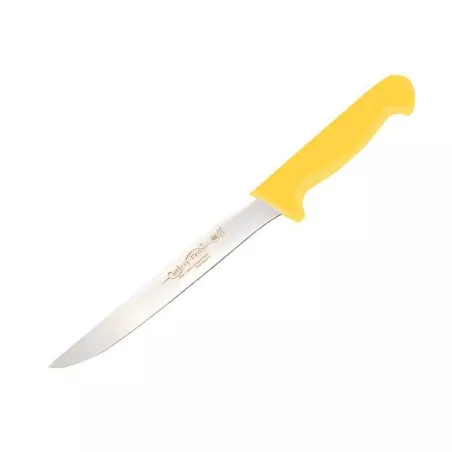 Cuchillo para Deshuesar de Hoja Delgada Recta de 6 Pulgadas con Mango de Color Amarillo CUTLERY PRO KB-2208-150A-YL101-CP-CP