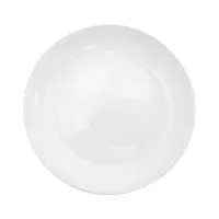 Plato Redondo Hondo de Ceramica de 6 Pulgadas de Color Blanco TIPS QJC-001