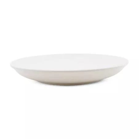Plato Redondo Hondo de Ceramica de 6 Pulgadas de Color Blanco TIPS QJC-001