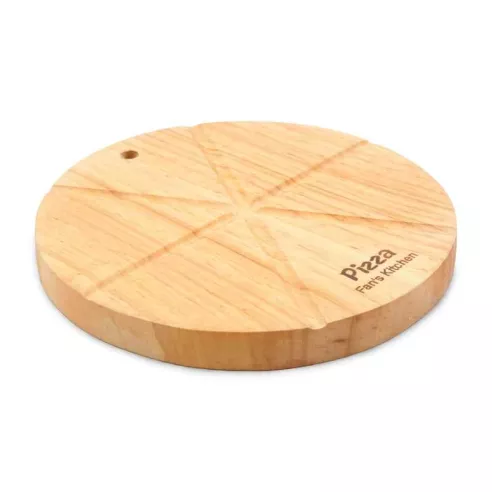 Tabla de Picar Redonda de Madera para Servir de 25 x 2 Centimetros TIPS FSC-037-3