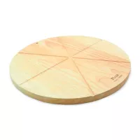 Tabla de Picar Redonda de Madera para Servir de 40 x 5 Centimetros TIPS FSC-037-9 2