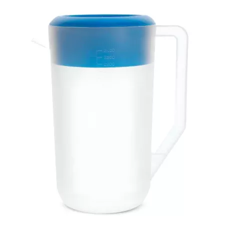 Pichel para Agua de Polipropileno Transparente con Tapa Azul de 2400 Mililitros MASTER CHEF 1024