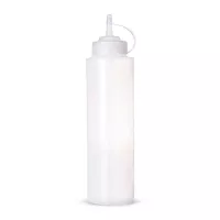 Botella para Salsas de Plastico de 8 Onzas Transparente MASTER CHEF BS08SB