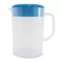 Pichel para Agua de Polipropileno Transparente con Tapa Azul de 1800 Mililitros MASTER CHEF 1018
