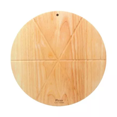Tabla de Picar Redonda de Madera para Servir de 30 x 3 Centimetros TIPS FSC-037-5