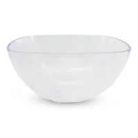 Bowl Cuadrado Transparente de Policarbonato de 24 Centimetros MASTER CHEF SL0004