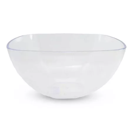 Bowl Cuadrado Transparente de Policarbonato de 24 Centimetros MASTER CHEF SL0004