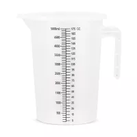 Taza para Medir de Polipropileno Transparente con Medidas de 5000 Mililitros MASTER CHEF L2050