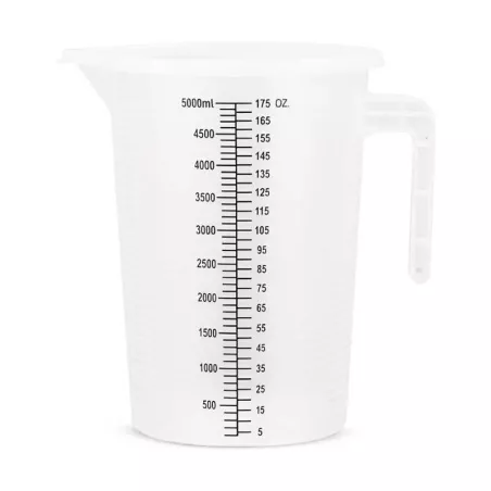 Taza para Medir de Polipropileno Transparente con Medidas de 5000 Mililitros MASTER CHEF L2050