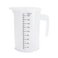 Taza para Medir de Polipropileno Transparente con Medidas de 2000 Mililitros MASTER CHEF L2020