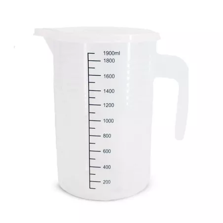 Taza para Medir de Polipropileno Transparente con Medidas de 2000 Mililitros MASTER CHEF L2020