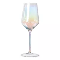 Copa de Vino Blanco de Vidrio de 525 Mililitros de Color Tornasol VETRO DHD-010TR/HJ