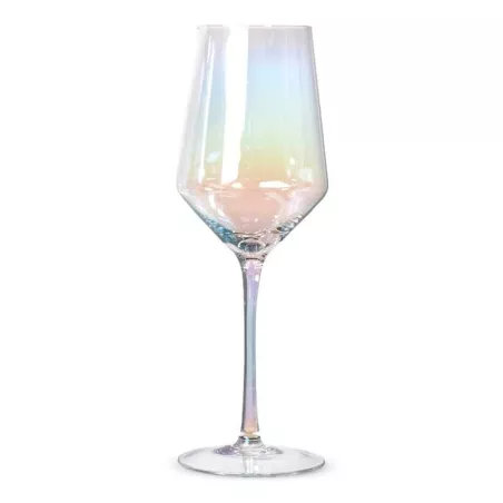 Copa de Vino Blanco de Vidrio de 525 Mililitros de Color Tornasol VETRO DHD-010TR/HJ