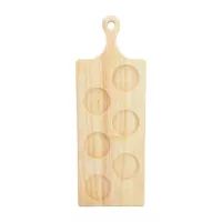 Tabla de Tragos de Madera de 6 Cavidades de 47 x 17 Centimetros TIPS STC-027