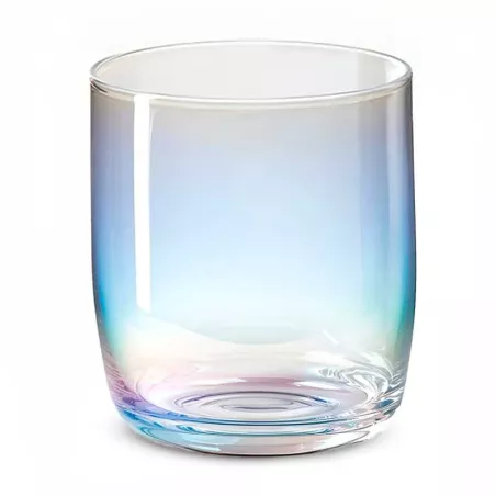Vaso de Jugo de Vidrio de 315 Mililitros de Color Tornasol VETRO DHD-018TR/HJ