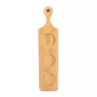 Tabla de Madera para Tragos de 3 Cavidades de 41 x 10 Centimetros TIPS STC-025