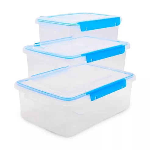 Contenedor Hermetico Transparente de Polipropileno de 43 x 30.5 x 15 Centimetros para 12.8 Litros MASTER CHEF 501(801)