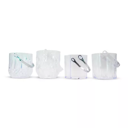 Hielera con Manija de Poliestireno Transparente de 12.2 x 12.5 Centimetros MASTER CHEF CIB002